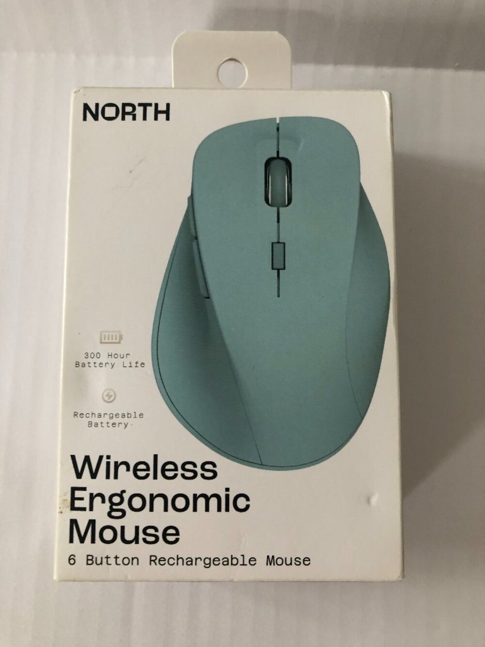North Wireless Ergonomic 6 Button Mouse Built-In Rechargeable Battery